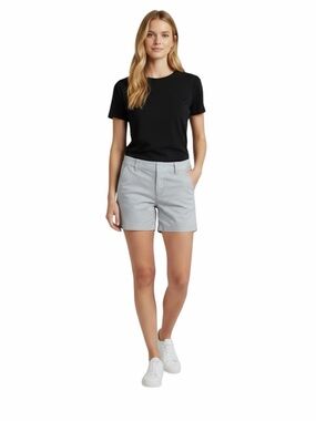 Ann Taylor Loft Women Chino Shorts Size 24 Gray Cotton